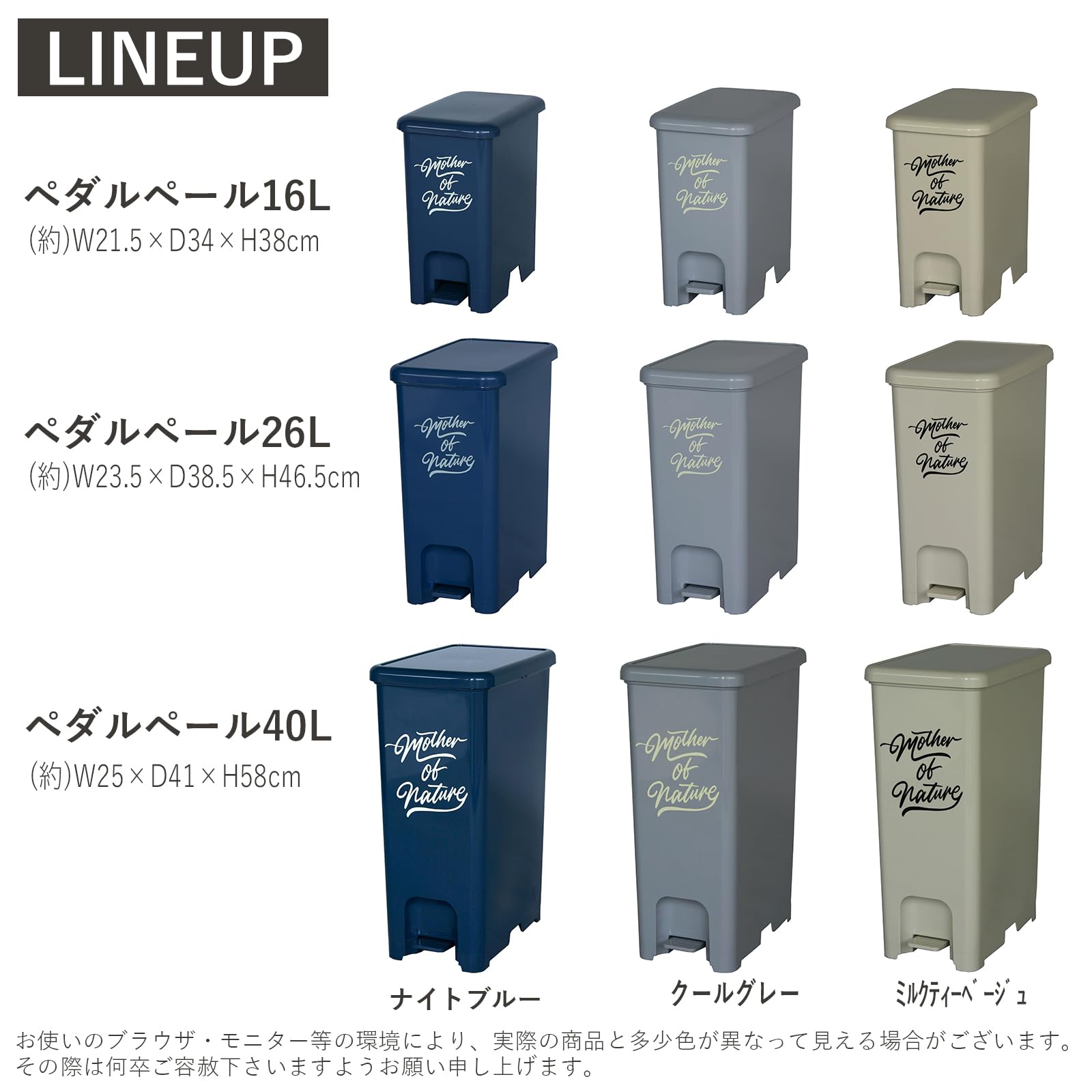 Amazon｜平和工業 ゴミ箱 ペダルペール 日本製 ナイトブルー 40L